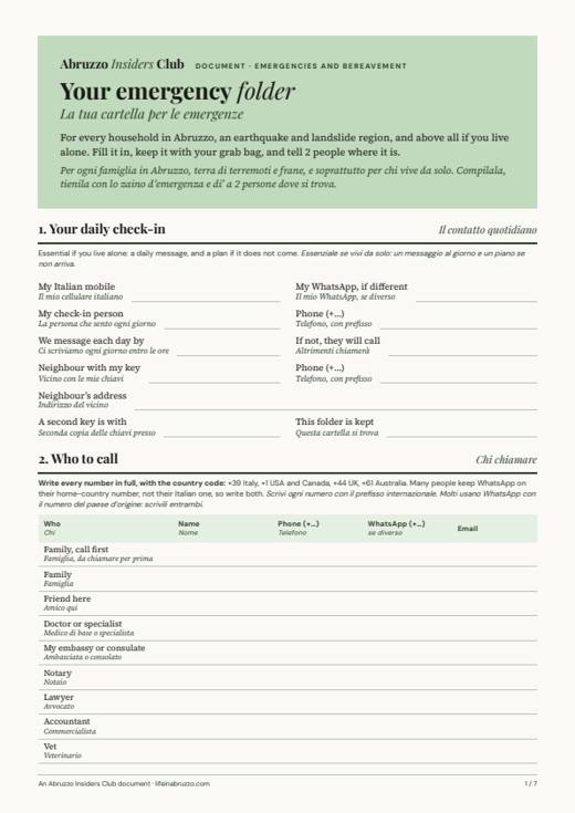 Preview: Who to call and daily check-in