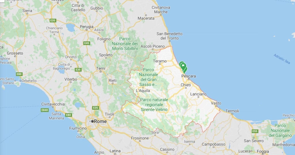 Map of Abruzzo