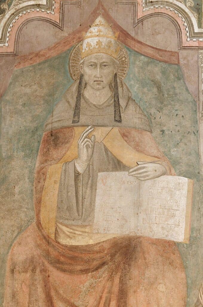 Celestine V, portrait by Niccolò di Tommaso, Castel Nuovo