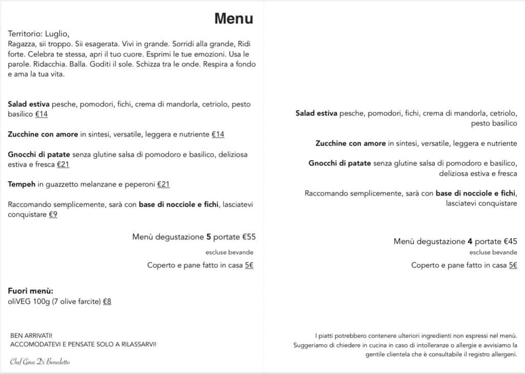 MOM's July menu